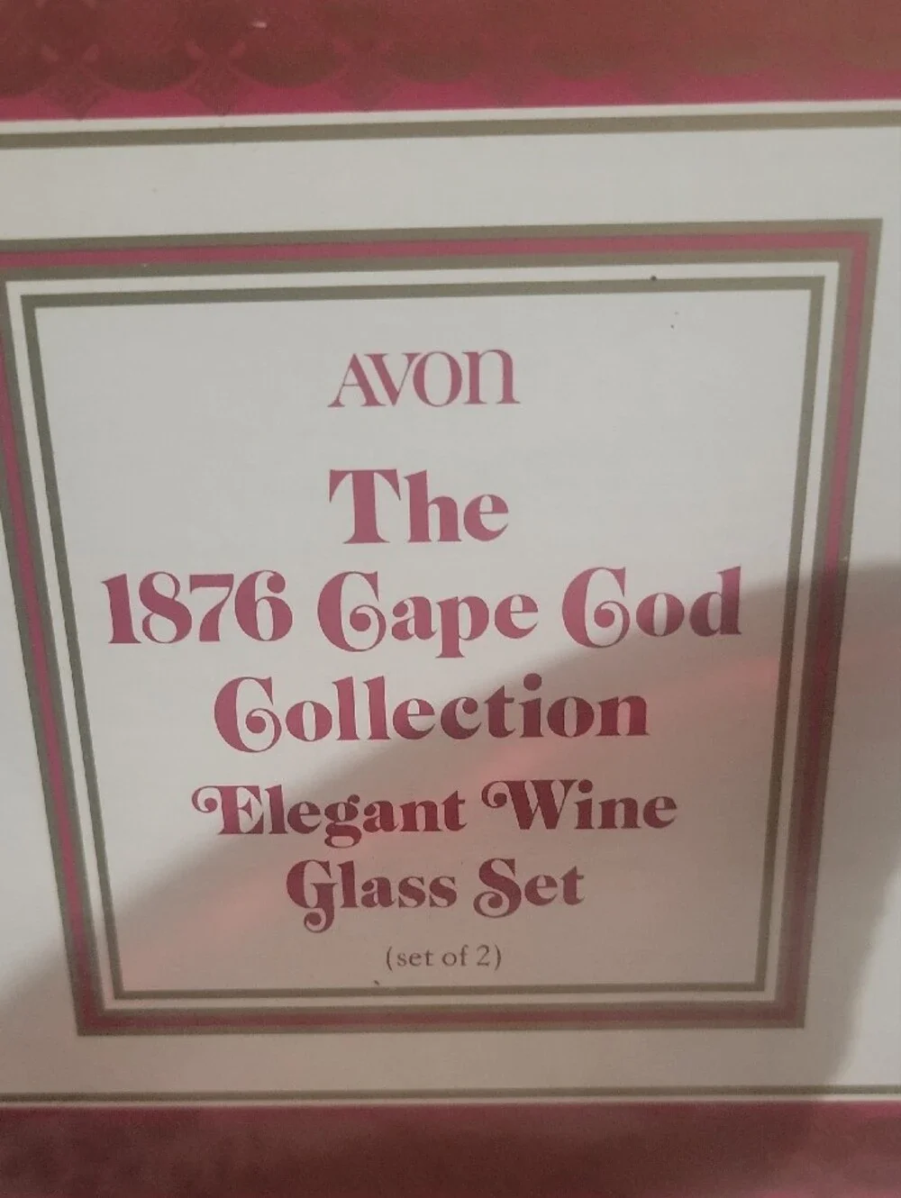 Avon 1876 Cape Cod Collection Deep Ruby Avon Wine Glasses